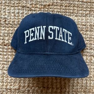 Vintage Penn State Nittany Lions Leather Strapback / New Era Twill Dad Hat